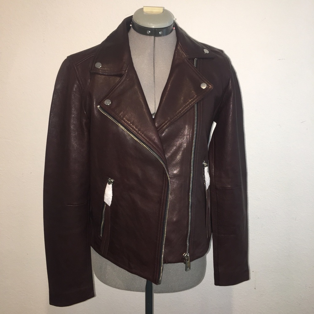 NEW all saints leather moto jacket